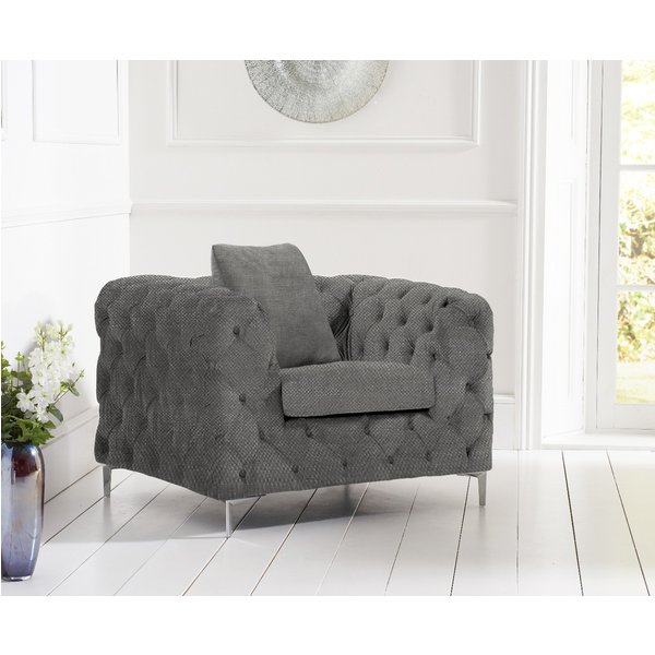 Amara Grey Linen Armchair