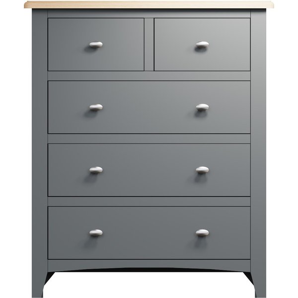 Arlia Oak and Grey 2 Over 3 Chest of Drawers