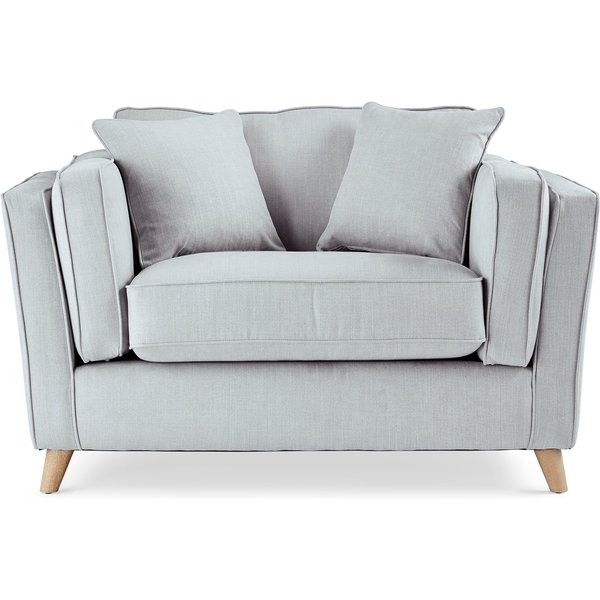 Arabella Snuggle Chair Brushed Plain Fabric Grey