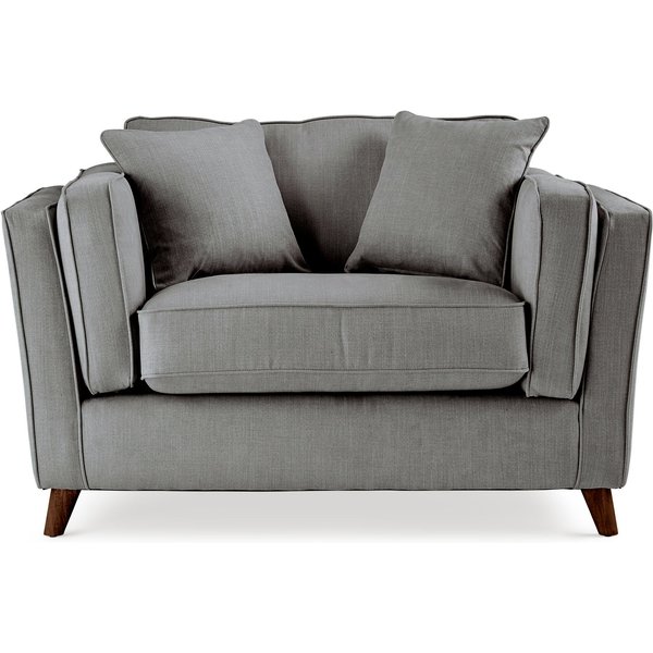 Arabella Snuggle Chair Brushed Plain Fabric Grey