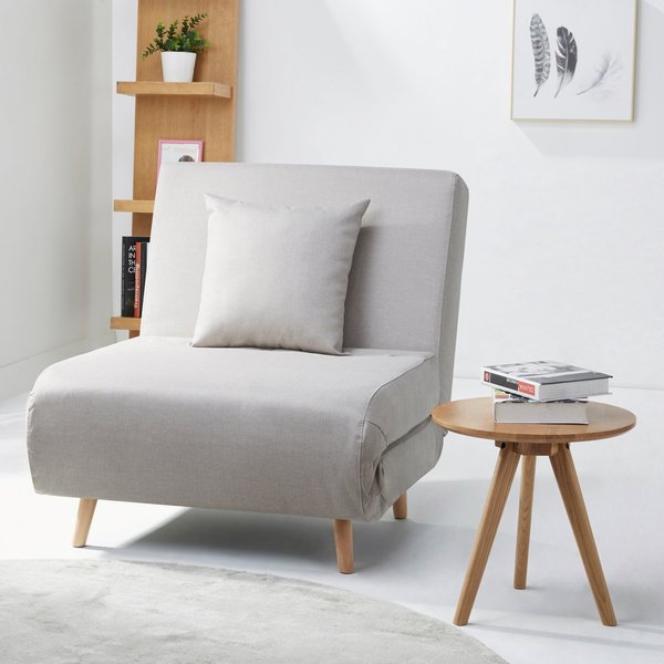 Macy Fabric Sand Chair Bed Grey