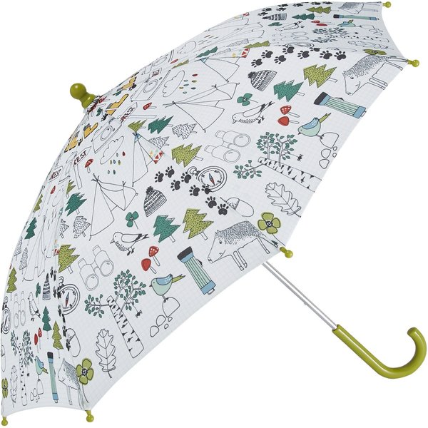 Ulster Weavers Let's Explore Nature Kids Umbrella Green, White and Red