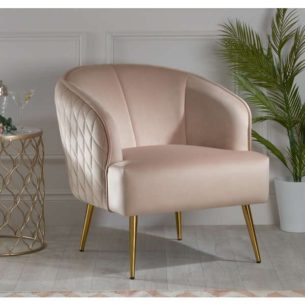 Bella Pink Fabric Chair