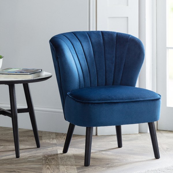 Coco Blue Velvet Fabric Chair