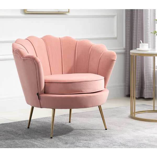 Ariel Coral Fabric Chair