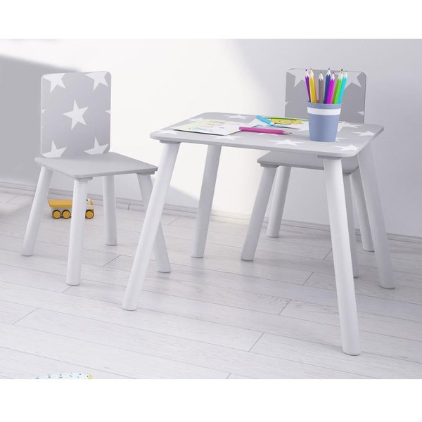 Star Grey and White Table and Chairs