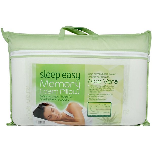 Aloe Vera Memory Foam Pillow, Standard Pillow Size