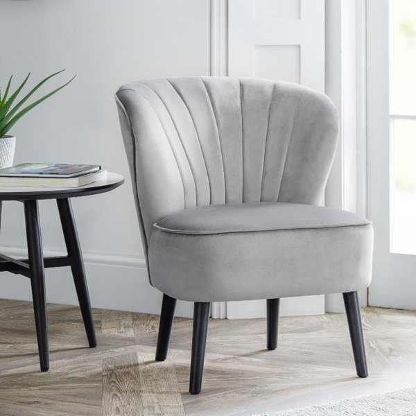 Coco Grey Velvet Fabric Chair