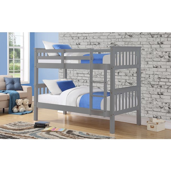 Casper Wooden Bunk Bed, Single, Grey