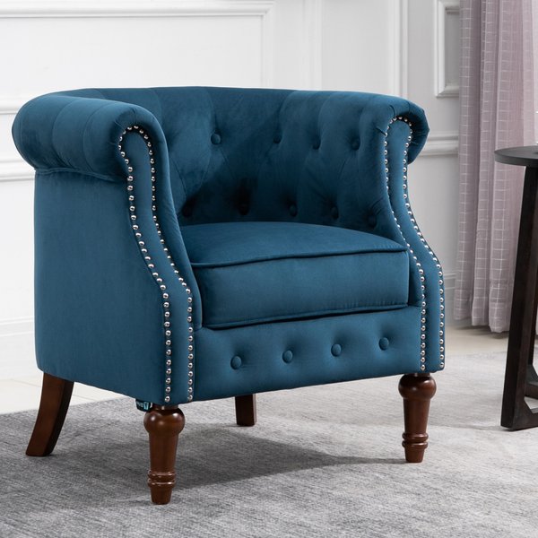 Freya Blue Fabric Chair